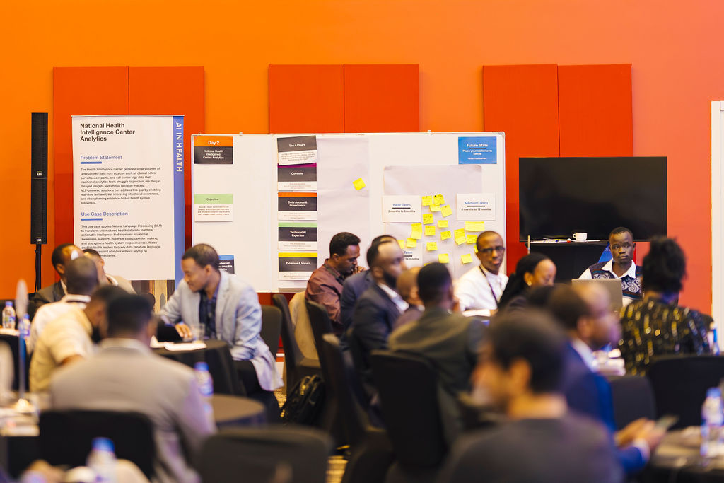 Working session at the AI Scaling Hub Community Convening